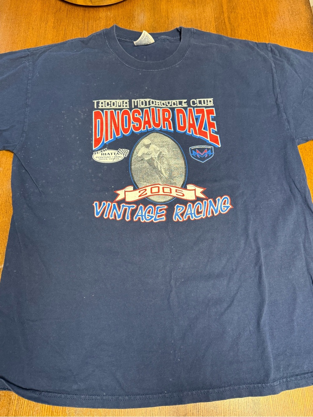 Navy Dinosaur Daze 2005 Vintage Racing Tee